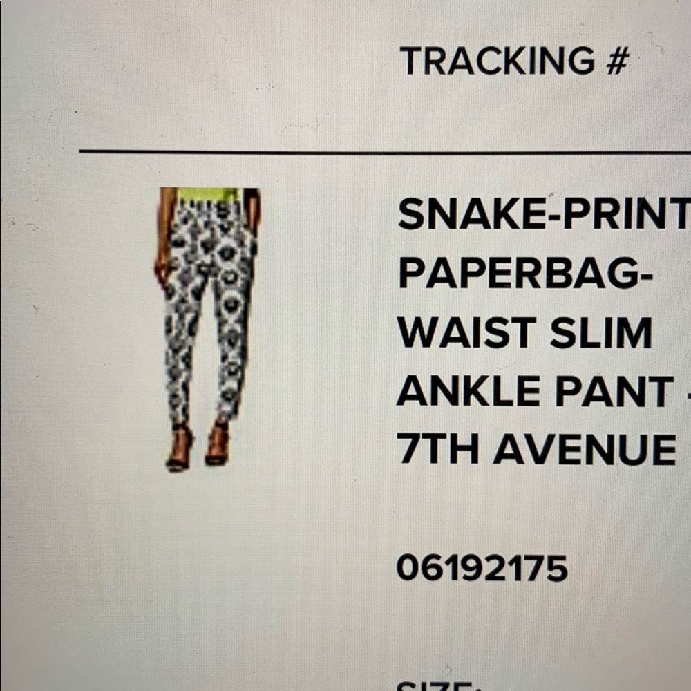 Snake Print Black & White Ankle Pants